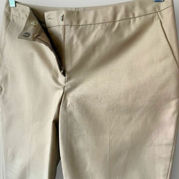 Halogen Taylor Fit Tapered Leg Mid Rise Casual Pants Stretchy Size 8 Natural - Picture 5 of 12